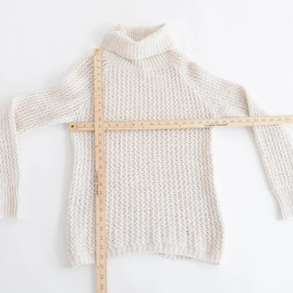 Riani Cream TurtleNeck 51% Merino Extra Fine Wool 49% Cotton Knit Sweater 8 - Picture 4 of 11